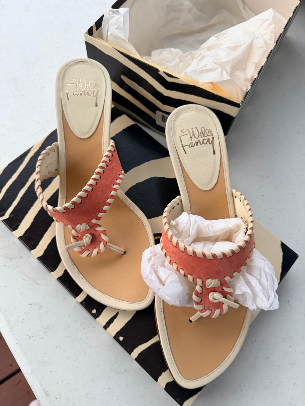Coral Braided Toe-Ring Sandals for Women